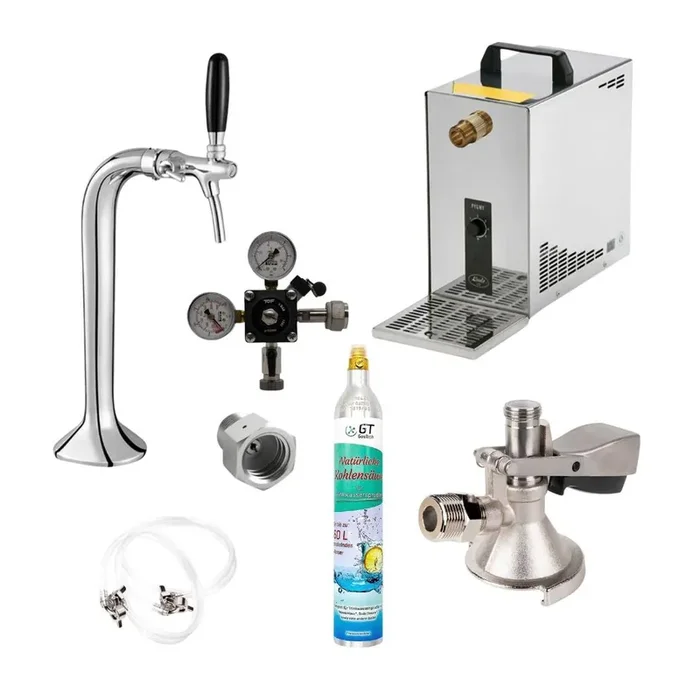 Under-counter complete set 30ltr with dispensing column Classic Elegant Flachkeg(A) 425g Soda