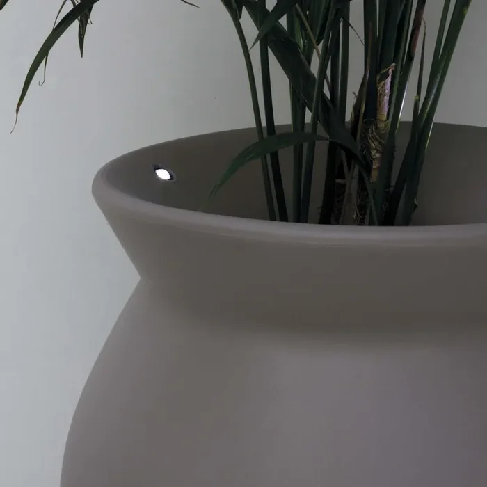 Vase JUNE mit internem Beleuchtungssystem von Christophe Pillet für Serralunga – Anthrazit