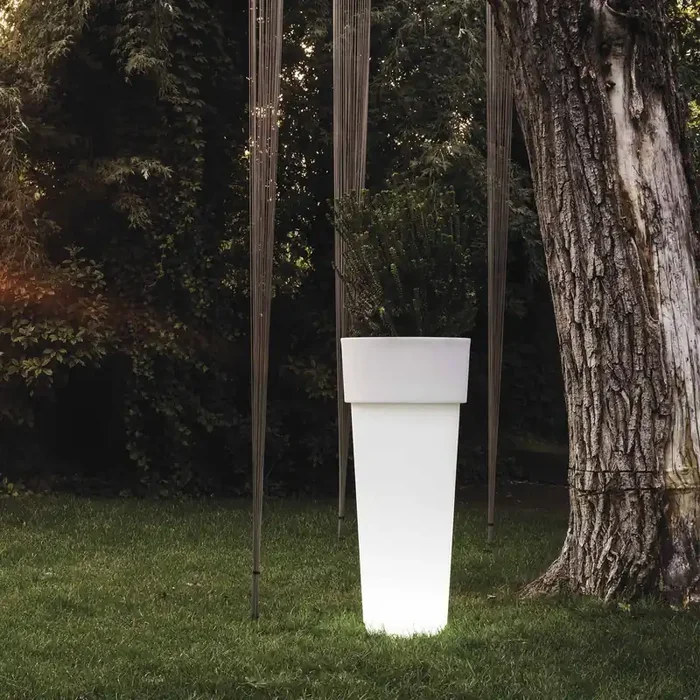 Vase MARCANTONIO mit Licht von Nat Wave für Serralunga – S ø 39 x H 90 / IP68 – DRAHTLOSES BLUETOOTH
