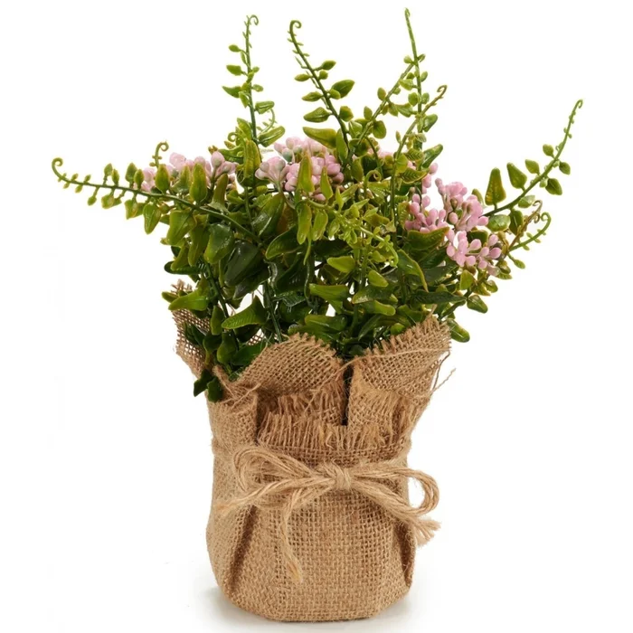 Vase mit Kunstpflanze Blume Tasche in 4 Modellen Genérico [Größe 13x23x13 cm]