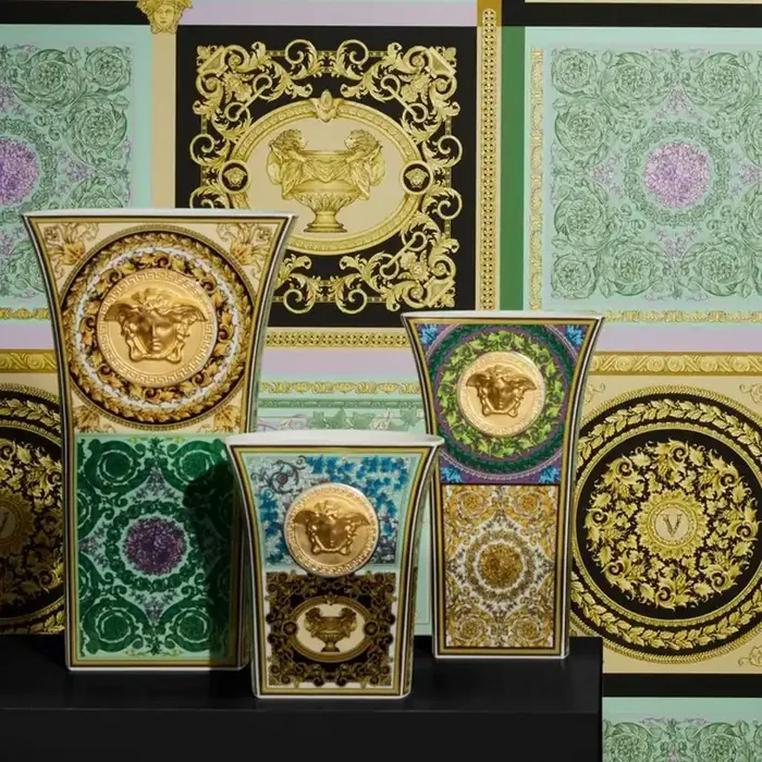 Versace Home Luxus Barock Tapete Designer Muster Vliestapete Gold Mintfarben