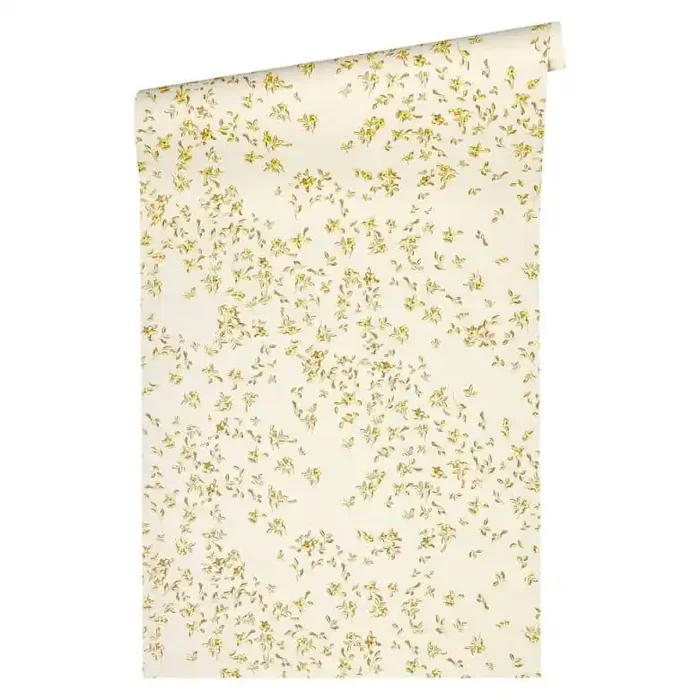 Versace wallpaper Vliestapete Barocco Birds Blumentapete floral gold, gelb, beige