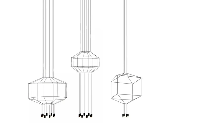 Vibia Wireflow Pendelleuchte Entworfen von Arik Levy