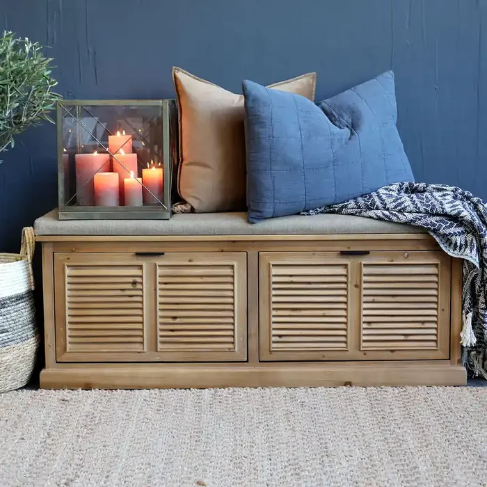 Vintage Sitzbank Lilly Garderobenbank Landhaus mit Stauraum