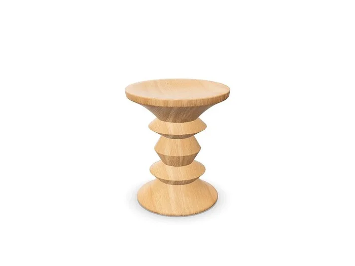 Vitra Stool Hocker/Beistelltisch Kastanie – Modell A Entworfen von Charles & Ray Eames