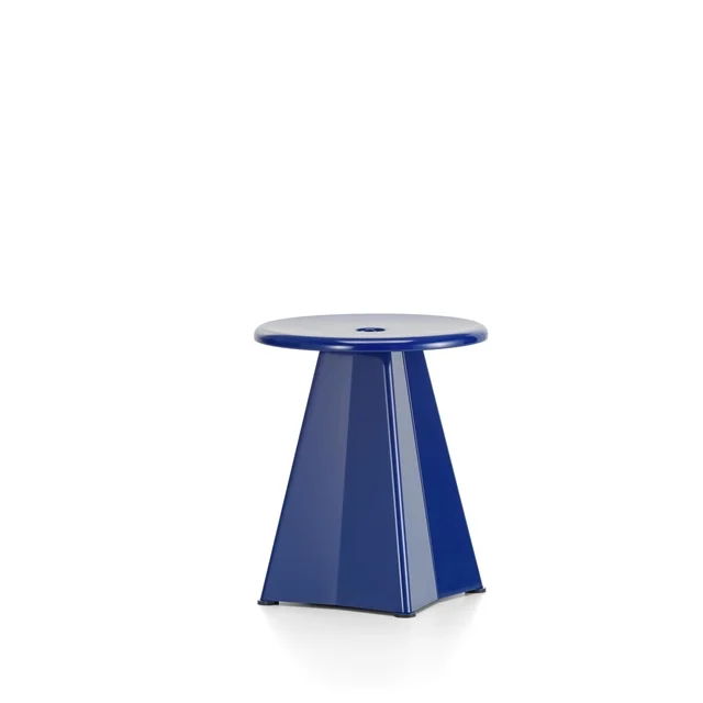 Vitra Tabouret Métallique Hocker Prouvé Bleu Marcoule