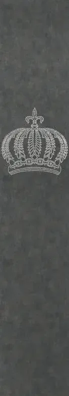 Vliestapete Krone, Betonoptik Metalloptik Modern glänzend in Schwarz