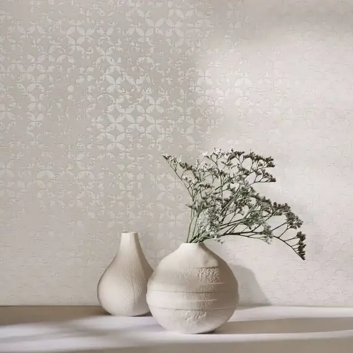 Vliestapete mit Sterne ornamentaler Stil beige Grafisch