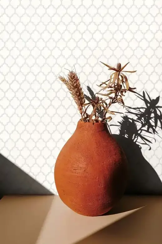 Vliestapete Ornamental Klassisch, Romantisch, Shabby Chic in Weiß