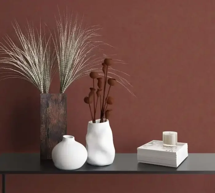 Vliestapete Struktur Modern, Shabby Chic, Designerwelten in Rot