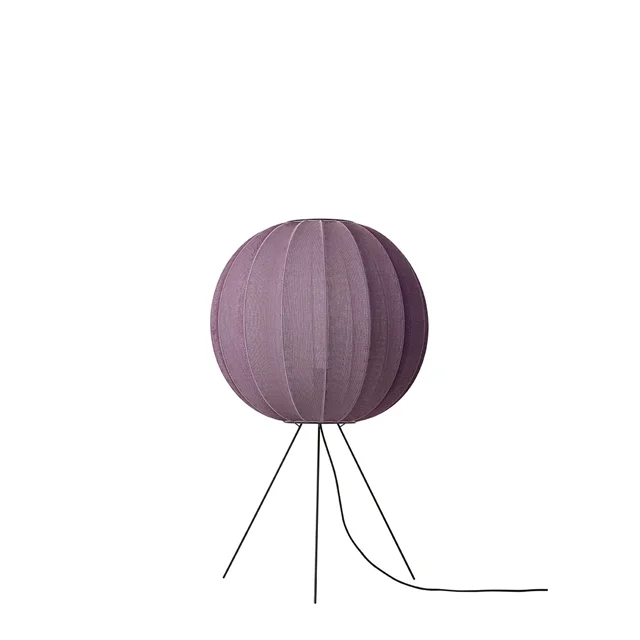 Von Made By Hand Runde Stehlampe „Strick-Wit“ Ø60 Mittleres Rot