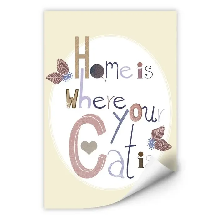 Wallprint Loske – Home is where your Cat is