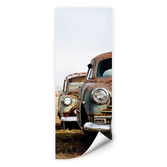 Wallprint Old Rusted Cars – Panorama