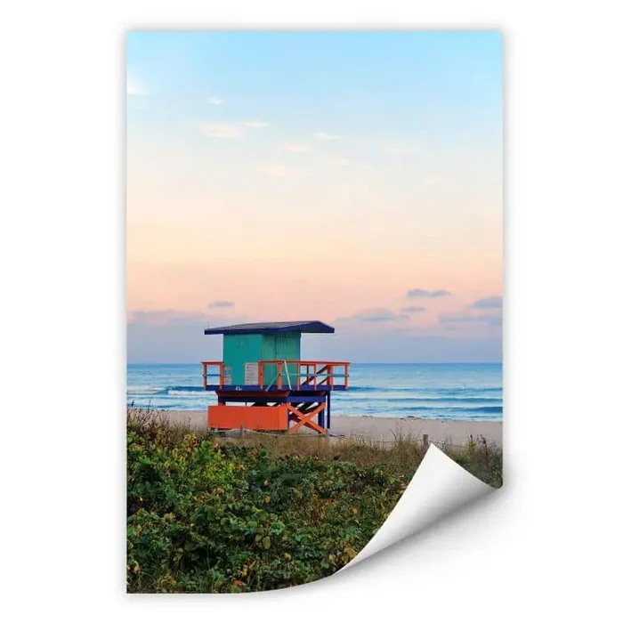 Wallprint W – Miami Rettungsschwimmerhäuschen