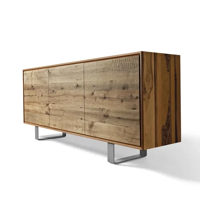 Walnuss Holz Sideboard MATERIA Ontano Türen von Dale Italia – Zwei Türen / Schwarz