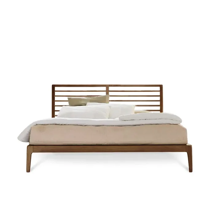 Walnuss-Holzbett ESSENTIA von Dale Italia – Bett / Naturwalnuss / B 170 x T 213