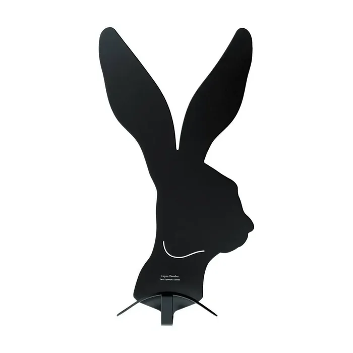 Wand-Kleiderhaken CACCIA GROSSA – Hase von Lettera G – Schwarz