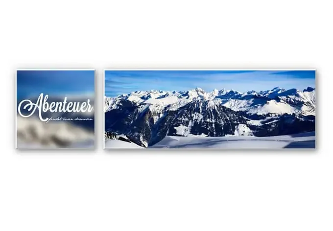 Wandbild Abenteuer findet man draußen (2-teilig)