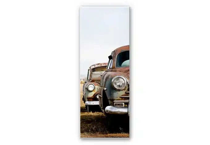 Wandbild Old rusted Cars – Panorama