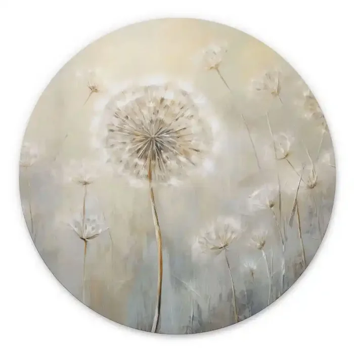 Wandbild Pusteblumen-Traum im Frühling – Paksoylu – Alu-Dibond – Rund