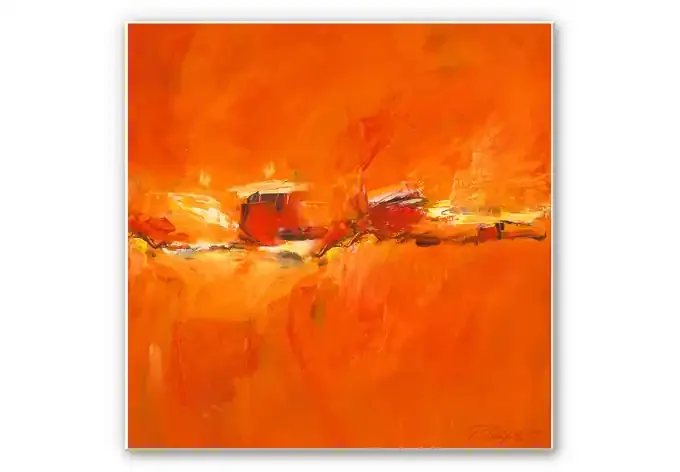 Wandbild Schüßler – Composition in Orange