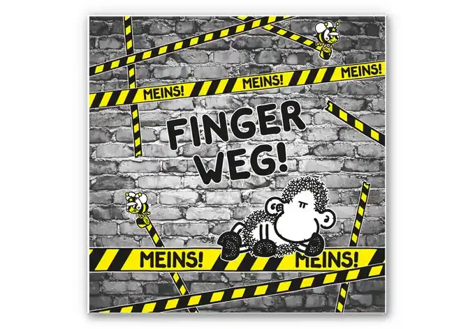 Wandbild sheepworld Finger weg! Meins!
