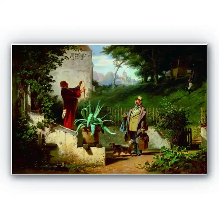 Wandbild Spitzweg – Die Jugendfreunde