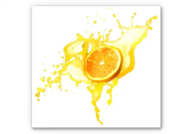 Wandbild Splashing Oranges – quadratisch