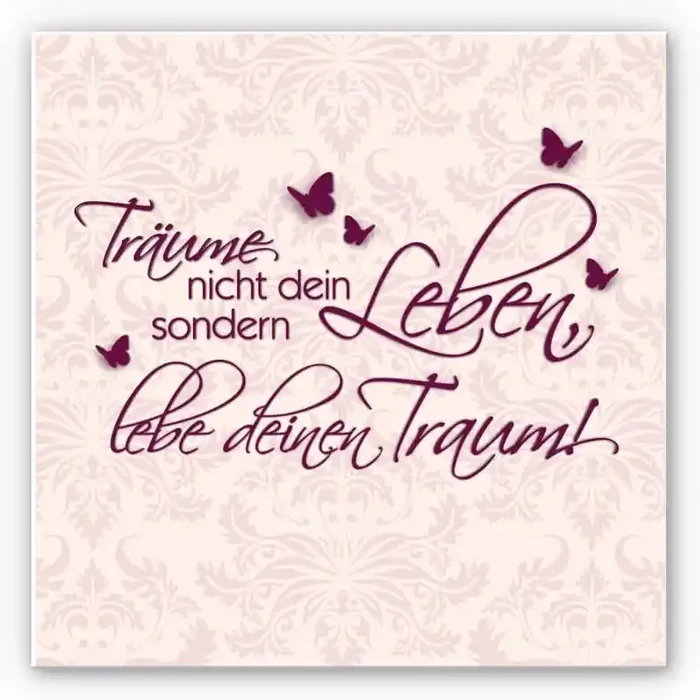 Wandbild Träume nicht dein Leben – quadratisch