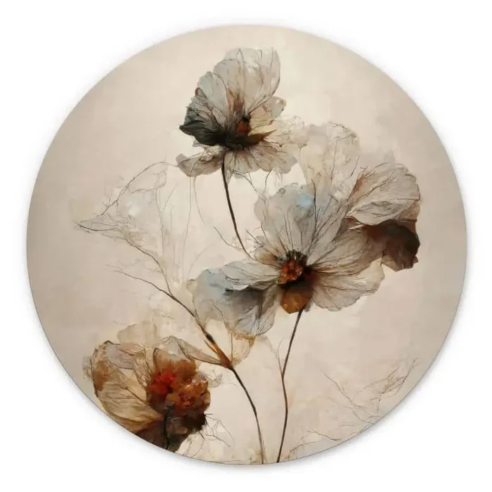 Wandbild Trockenblumen – Eleganz der Vergänglichkeit – Treechild – Alu-Dibond Rund