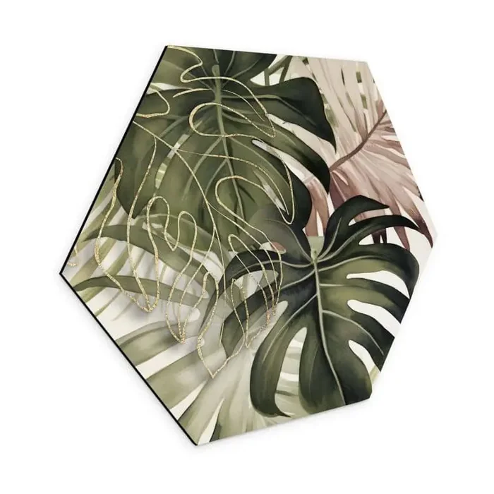 Wandbild Tropische Blätter Boho – Haase – Alu-Dibond