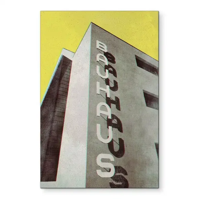 Wandbild Vintage Bauhaus Dessau Architektur – Blursbyai – Alu-Dibond