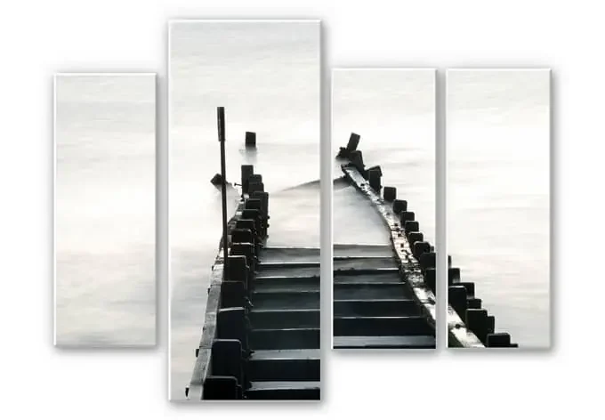 Wandbild Way to nowhere 02 (4-teilig)