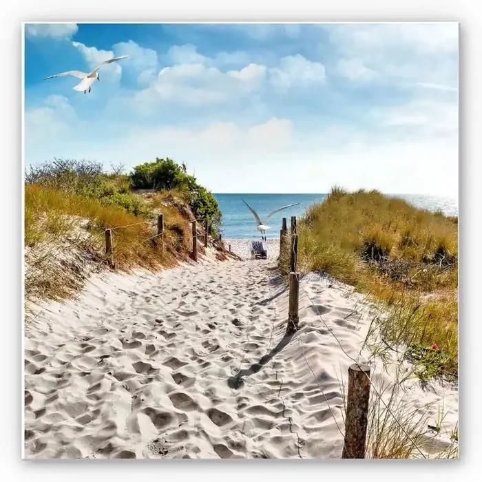 Wandbild Way to the Beach – quadratisch