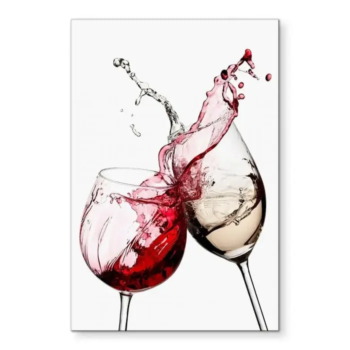 Wandbild Weingläser – Alu-Dibond