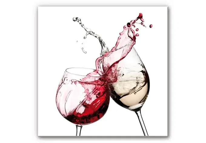 Wandbild Weingläser – quadratisch