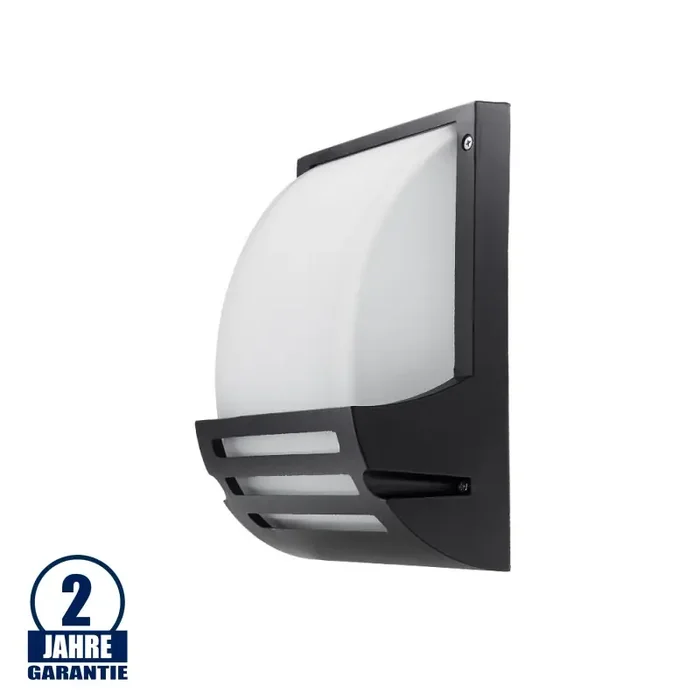 Wandleuchte mit E27 Fassung Aluminium Matt Schwarz