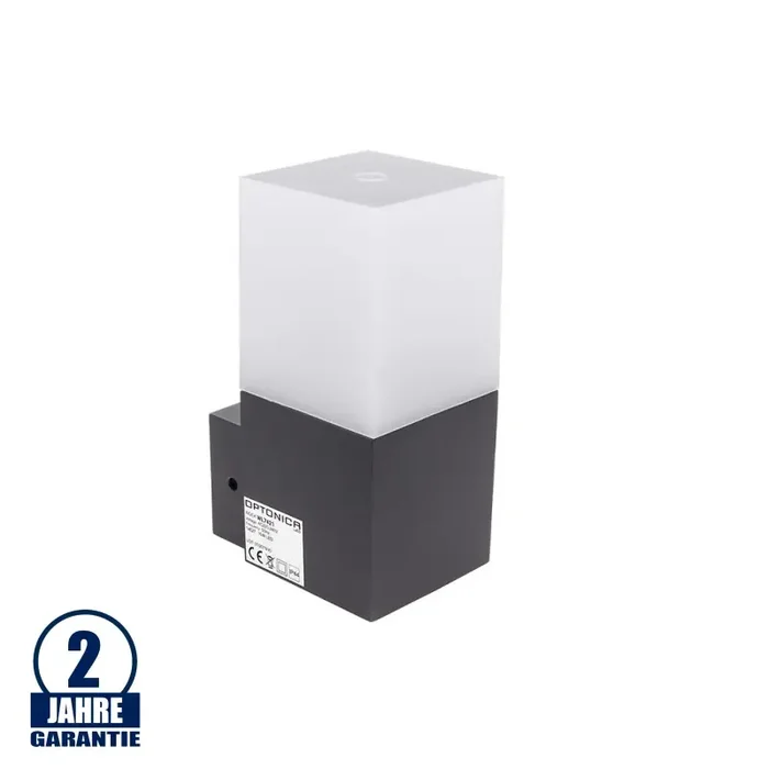 Wandleuchte mit E27 Fassung Dunkelgrau IP44