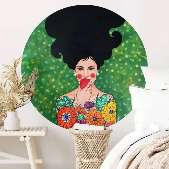 Wandtattoo Der rote Apfel Rund – Hülya