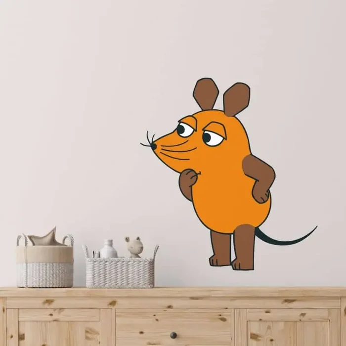 Wandtattoo Die Maus neugierig