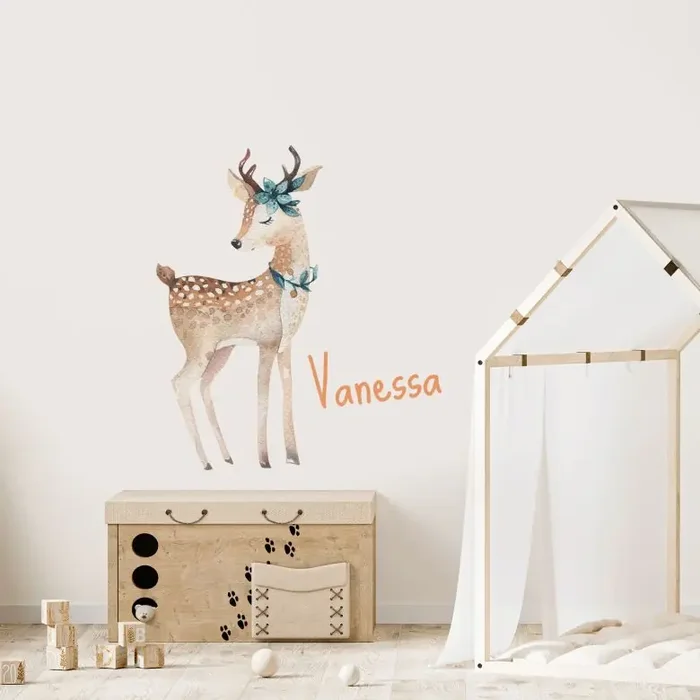 Wandtattoo Kvilis – Reh + Name