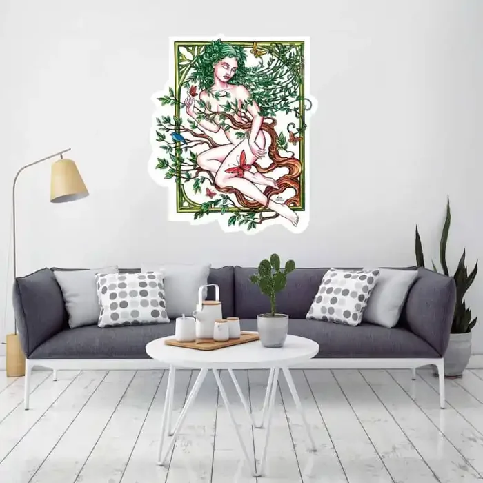 Wandtattoo LA Ink Waldelf im Rahmen