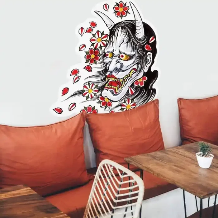 Wandtattoo Miami Ink Hannya Maske