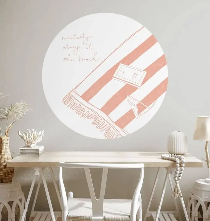 Wandtattoo Sehnsucht nach Strand und Meer – Soley – Rund