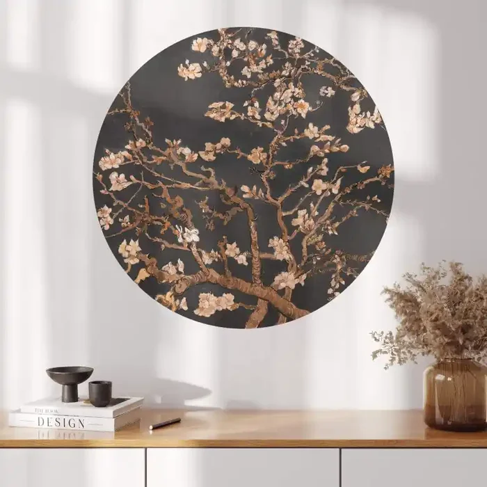 Wandtattoo van Gogh – Mandelblüte herbstlich – Rund