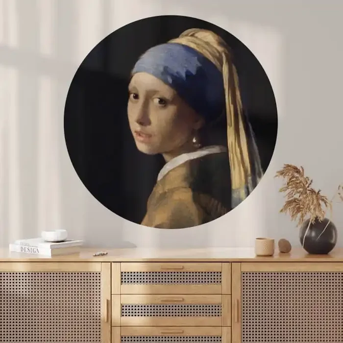 Wandtattoo Vermeer – Das Mädchen mit dem Perlenohrgehänge – Rund