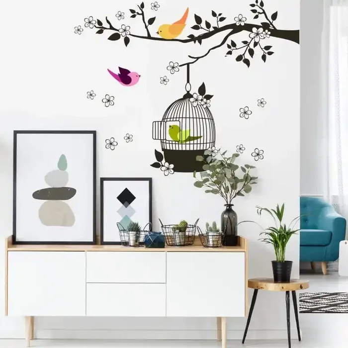 Wandtattoo Vögelchen im Baum