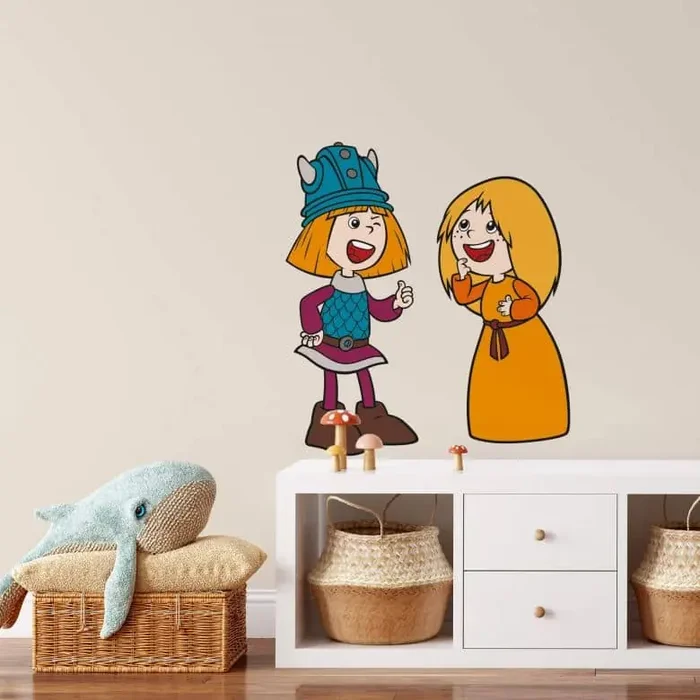 Wandtattoo Wickie und Ylvi