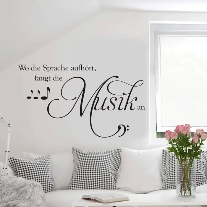 Wandtattoo Wo die Sprache aufhört…