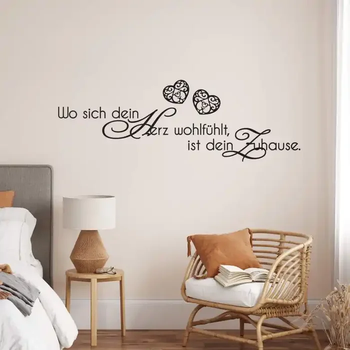 Wandtattoo Wo sich Dein Herz wohlfühlt…